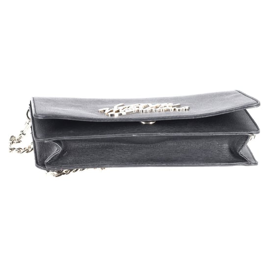 Love Moschino kleine wandelbare Umhängetasche aus schwarzem Leder - Image 4