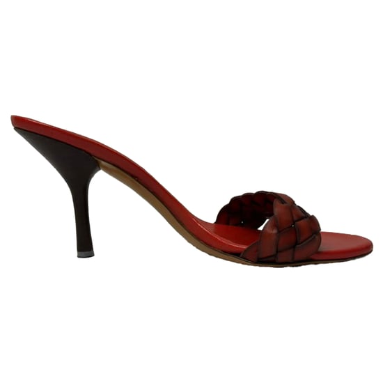 Gucci Geflochtene Riemensandaletten aus rotem Leder - Image 1
