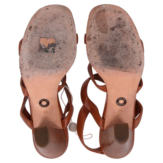 Loro Piana Knöchelriemchensandalen aus braunem Leder - Image 6