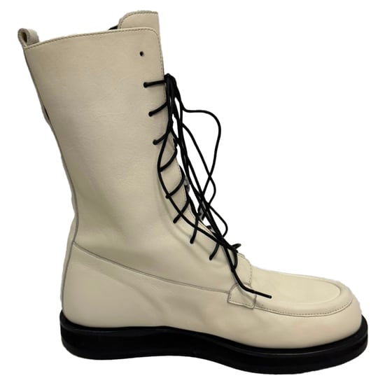 The Row Patty Schnürstiefel in weißem Leder - Image 1