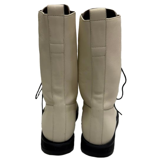 The Row Patty Schnürstiefel in weißem Leder - Image 5