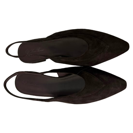 Loro Piana Rebecca Slingback Ballerinas aus braunem Wildleder - Image 3
