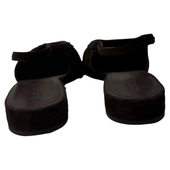 Loro Piana Rebecca Slingback Ballerinas aus braunem Wildleder - Image 5