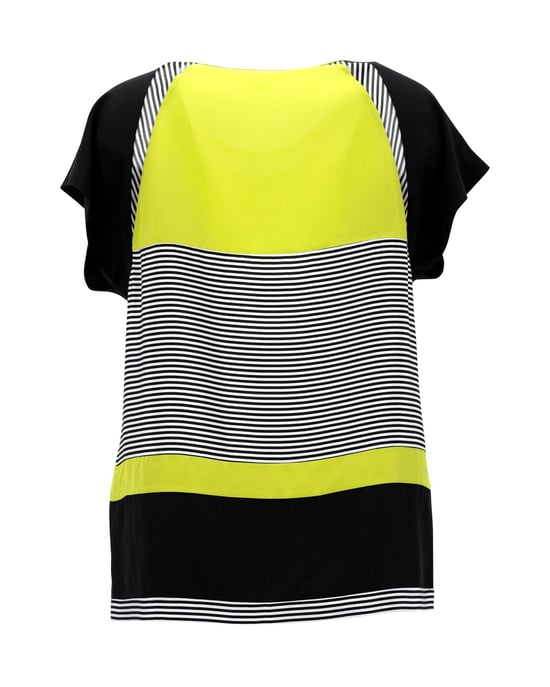 Gestreifte Bluse von Diane von Furstenberg aus gelb-schwarzer Seide - Image 2