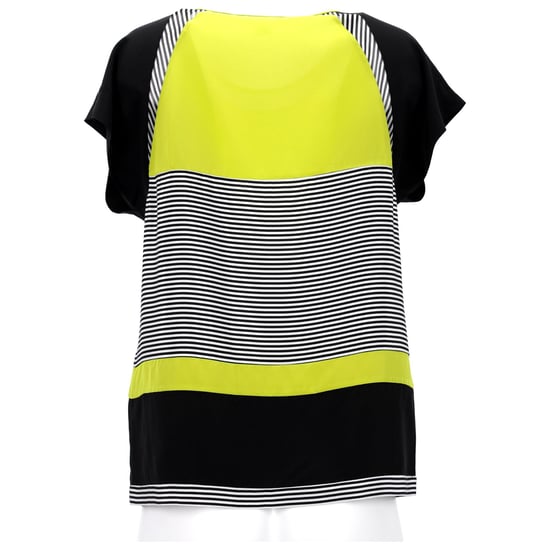Gestreifte Bluse von Diane von Furstenberg aus gelb-schwarzer Seide - Image 3