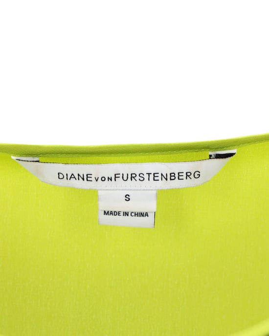 Gestreifte Bluse von Diane von Furstenberg aus gelb-schwarzer Seide - Image 5
