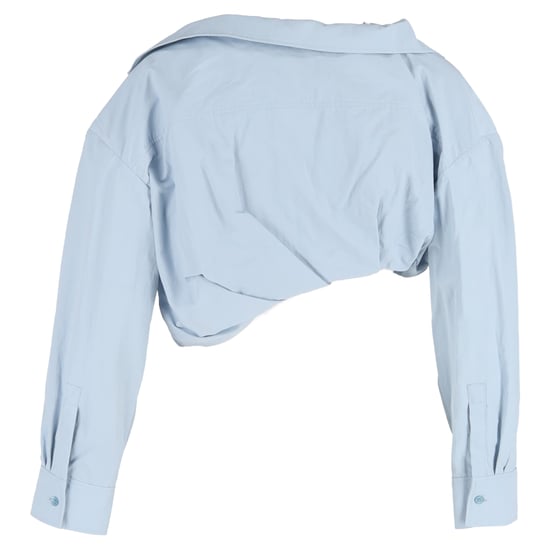 Jacquemus Mejean Cropped Poplinhemd aus hellblauer Baumwolle - Image 3