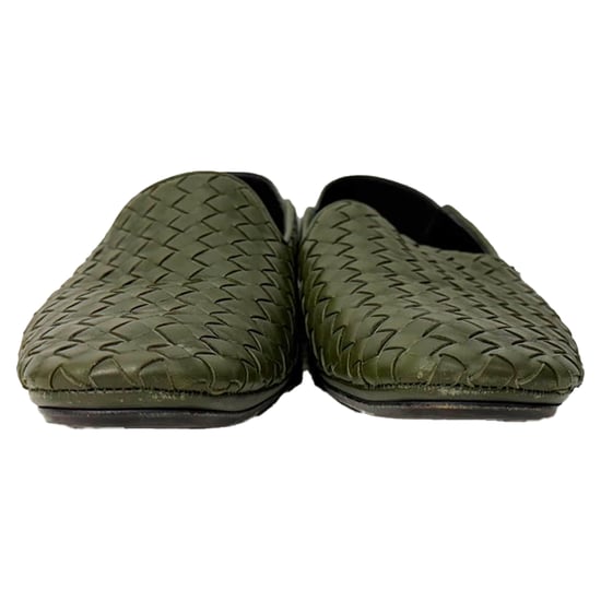 Bottega Veneta Intrecciato Umwandelbare Slipper aus Olivenleder - Image 2