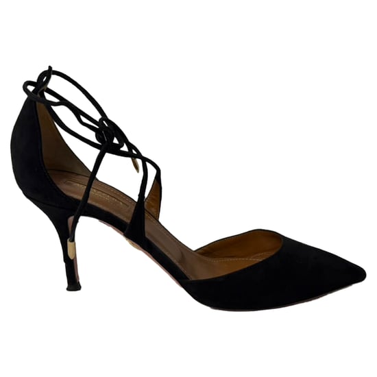 Aquazzura Matilde 85 Pumps aus schwarzem Wildleder - Image 1