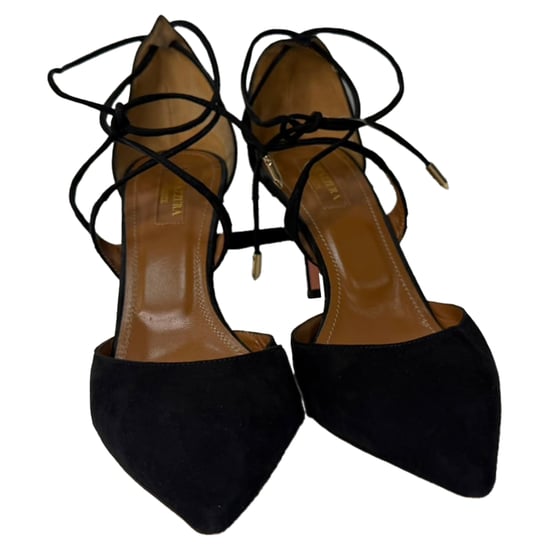 Aquazzura Matilde 85 Pumps aus schwarzem Wildleder - Image 2