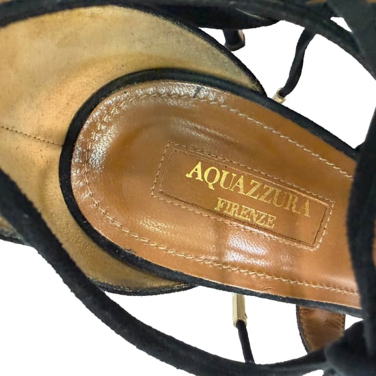 Aquazzura Matilde 85 Pumps aus schwarzem Wildleder - Image 3