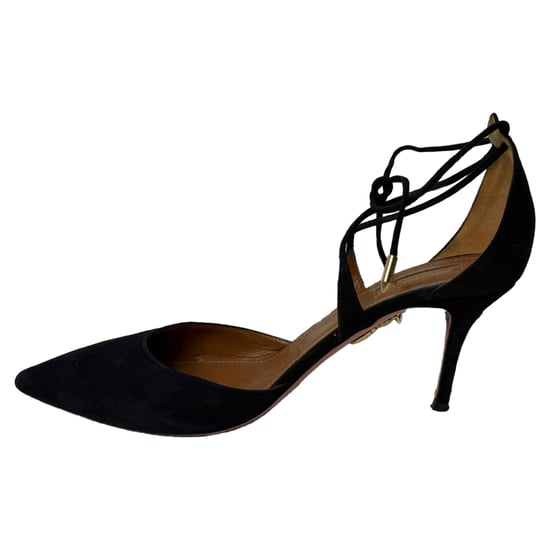 Aquazzura Matilde 85 Pumps aus schwarzem Wildleder - Image 5