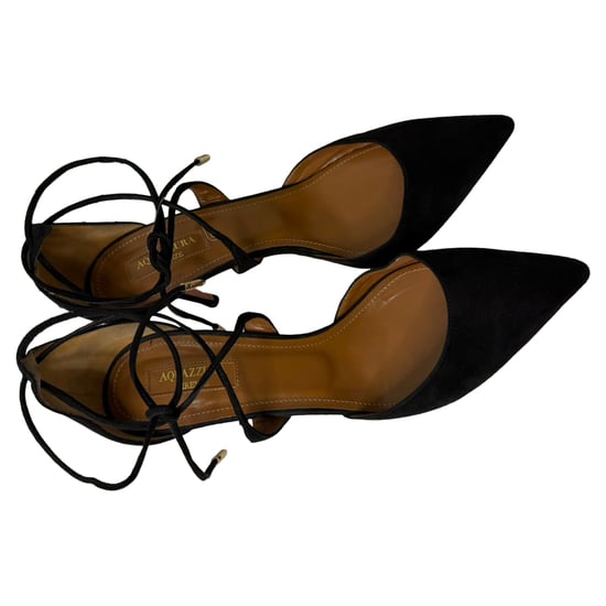 Aquazzura Matilde 85 Pumps aus schwarzem Wildleder - Image 6