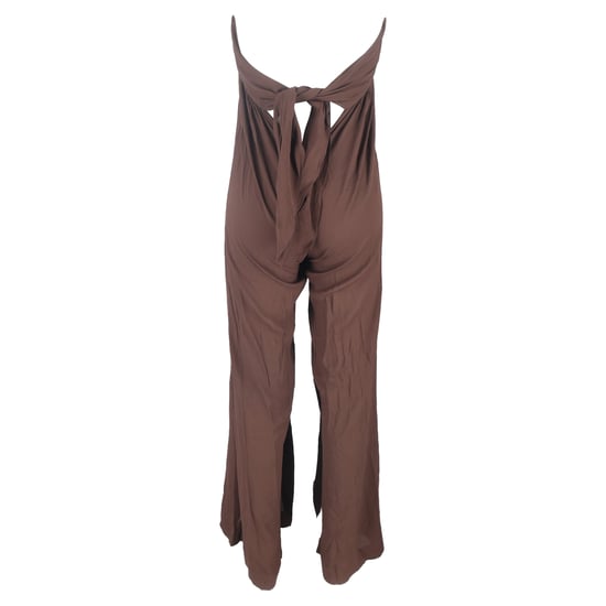 Jacquemus Neckholder-Jumpsuit mit offenem Rücken aus brauner Viskose - Image 3