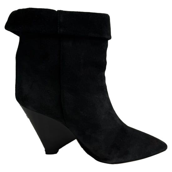 Isabel Marant Spitz zulaufende Ankle Boots aus schwarzem Wildleder - Image 1