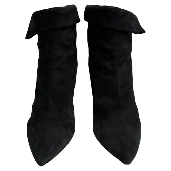 Isabel Marant Spitz zulaufende Ankle Boots aus schwarzem Wildleder - Image 2