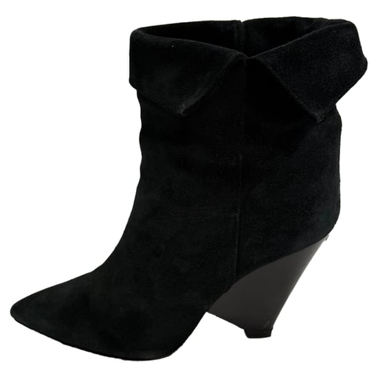 Isabel Marant Spitz zulaufende Ankle Boots aus schwarzem Wildleder - Image 3