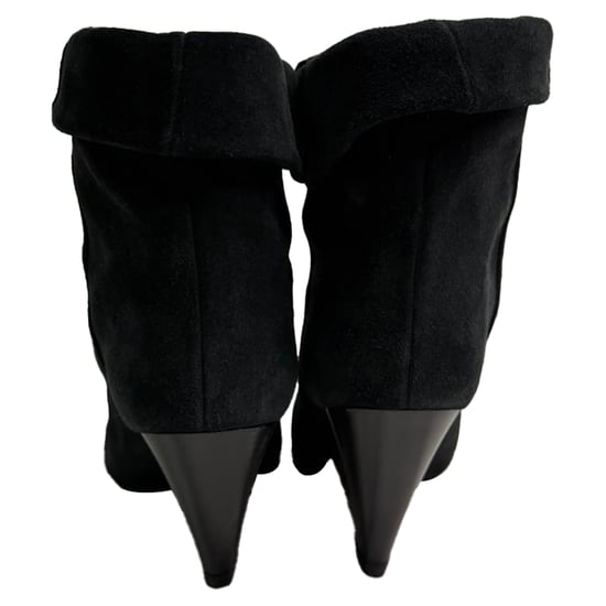 Isabel Marant Spitz zulaufende Ankle Boots aus schwarzem Wildleder - Image 6