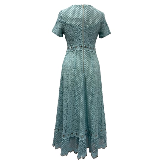 Maje – Maxikleid aus Spitze in Türkis - Image 2