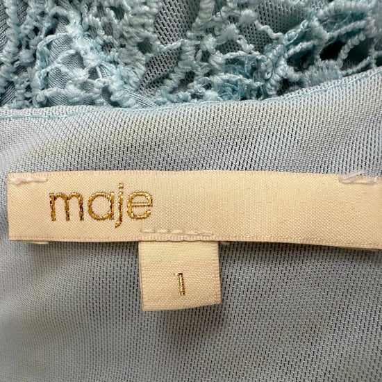 Maje – Maxikleid aus Spitze in Türkis - Image 5