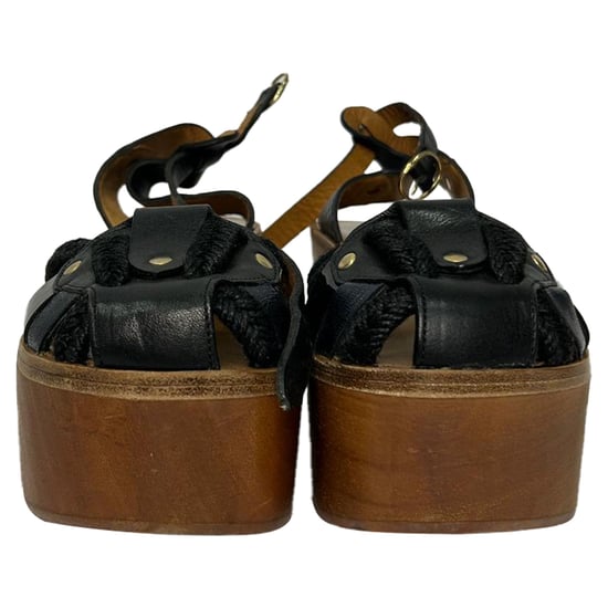Isabel Marant Étoile Zia Wedge-Sandalen aus schwarzem Leder - Image 2