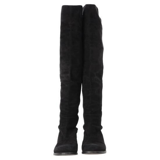Stuart Weitzman Knielange Stiefel aus schwarzem Wildleder - Image 4