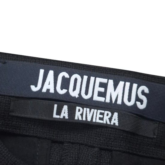 Jacquemus La Riviera Straight-Leg Hose aus schwarzem Polyester - Image 3