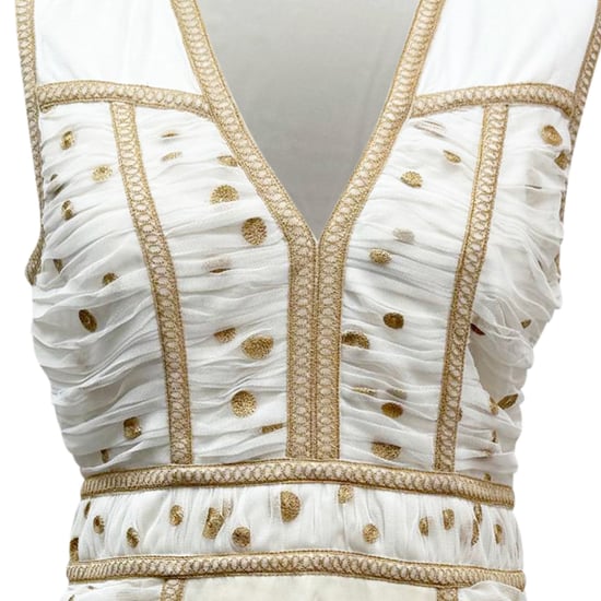 Diane von Furstenberg – Knielanges Kleid mit V-Ausschnitt aus cremefarbenem Polyester - Image 6