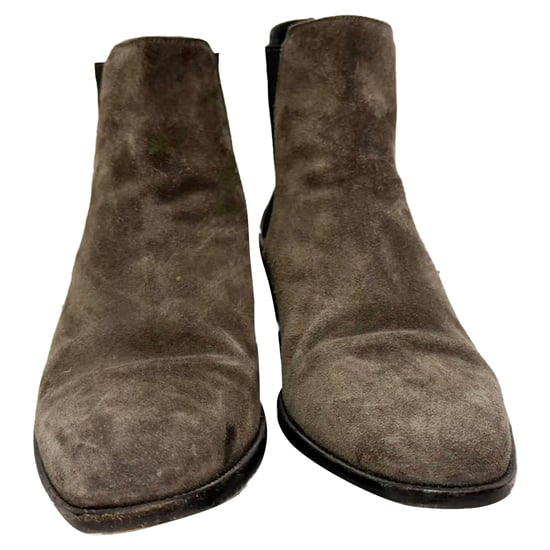 Saint Laurent Wyatt Chelsea-Stiefeletten aus braunem Wildleder - Image 2