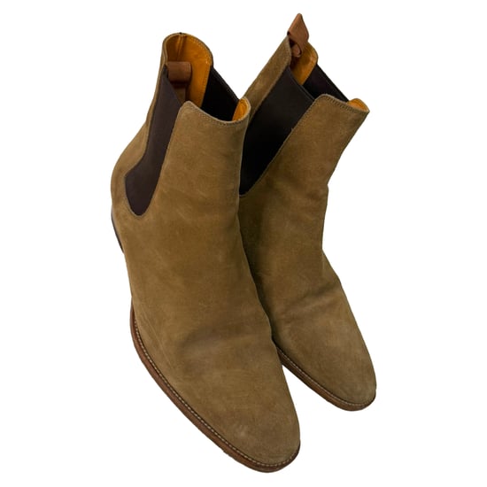 Saint Laurent Wyatt Chelsea Stiefeletten aus braunem Wildleder - Image 5