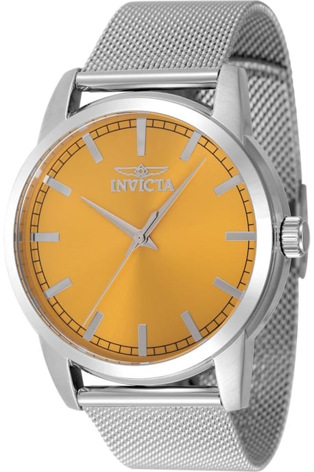 Invicta Celestial 48506 Herrenhorloge - Quartz Uhrwerk - Edelstahl mit Gelber Zifferblatt - 43 mm - Image 1