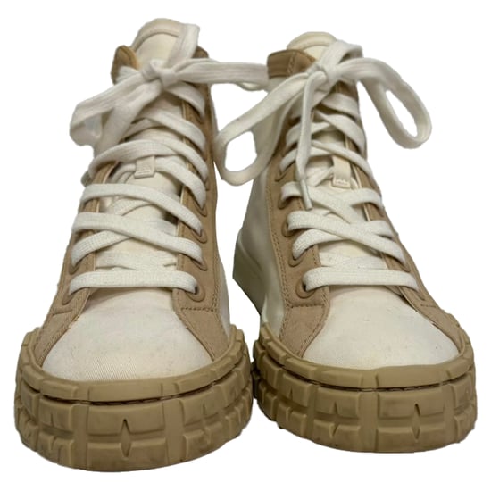 Prada Gabardine High-Top Sneaker aus weißem Segeltuch - Image 2
