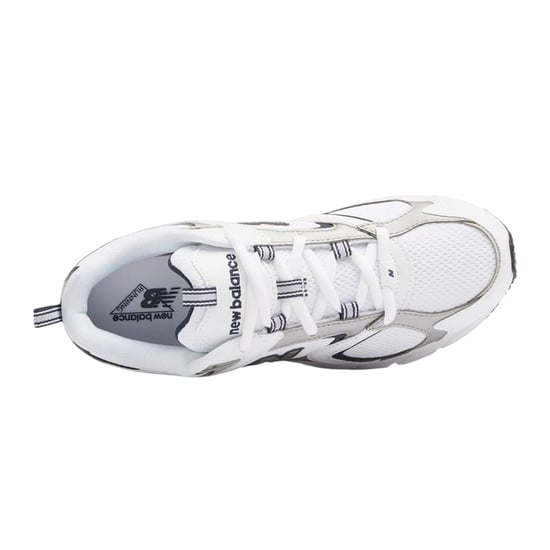 New Balance - "408 V1" Sneaker für Damen, Leder (Weiß/Marine) - Image 3