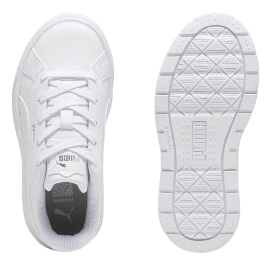 Puma - "Karmen II" Sneaker für Kinder, Leder, Plattform-Absatz (Weiß) - Image 3