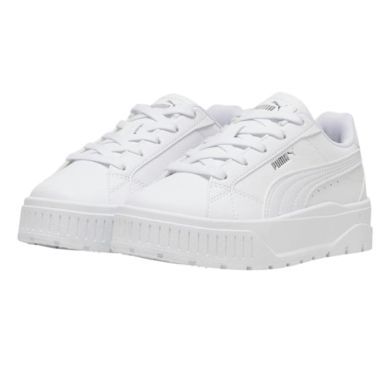 Puma - "Karmen II" Sneaker für Kinder, Leder, Plattform-Absatz (Weiß) - Image 4