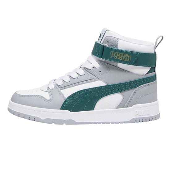 Puma - "RBD Game" High Top Turnschuhe für Kinder (Weiß/Grau/Grün) - Image 2