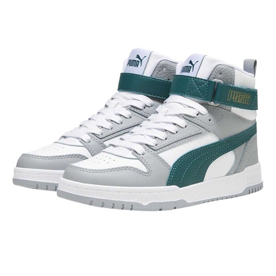 Puma - "RBD Game" High Top Turnschuhe für Kinder (Weiß/Grau/Grün) - Image 3