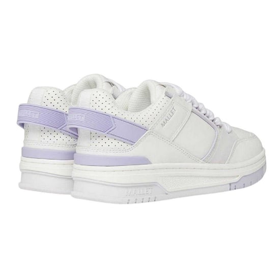 Mallet - "Compton" Sneaker für Damen, Leder, Niedrig geschnitten, Grob flach (Weiß/Flieder) - Image 2