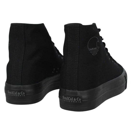 SoulCal - High Top Turnschuhe für Damen, Canvas, Hoch geschnitten, Plattform-Absatz (Schwarz) - Image 2