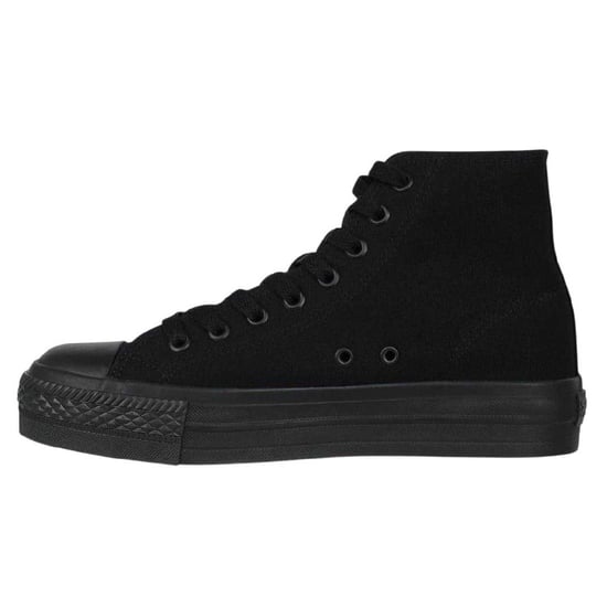 SoulCal - High Top Turnschuhe für Damen, Canvas, Hoch geschnitten, Plattform-Absatz (Schwarz) - Image 3