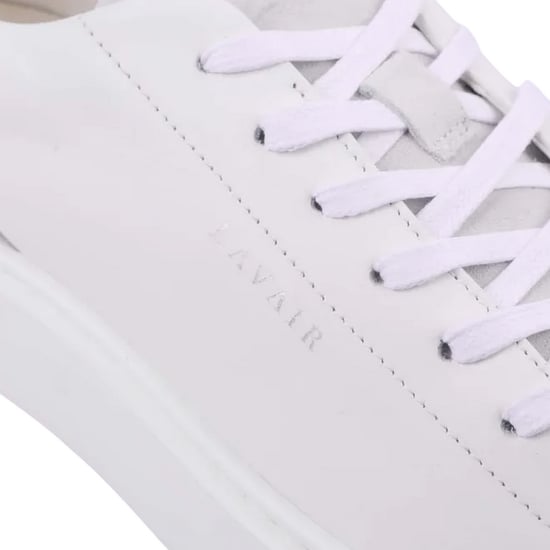 Lavair - "Luna" Logo Sneaker für Herren, Leder (Weiß/Grau) - Image 4