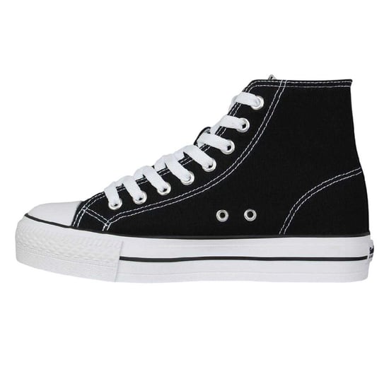 SoulCal - High Top Turnschuhe für Damen, Canvas, Hoch geschnitten, Plattform-Absatz (Schwarz/Weiß) - Image 3