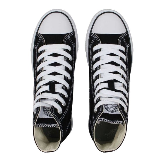 SoulCal - High Top Turnschuhe für Damen, Canvas, Hoch geschnitten, Plattform-Absatz (Schwarz/Weiß) - Image 4
