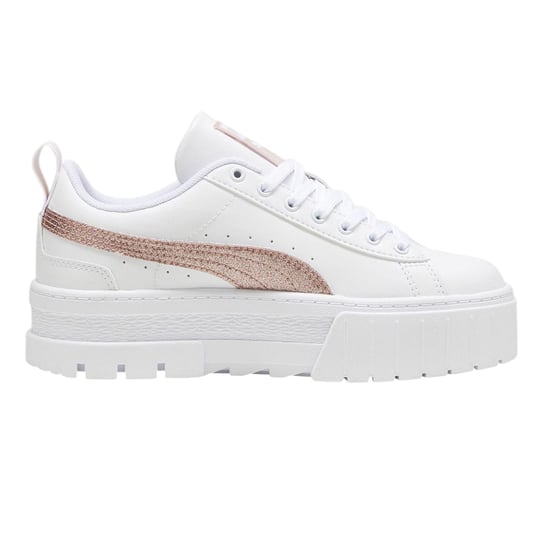 Puma - "Mayze" Sneaker für Damen, Leder, Plattform-Absatz (Weiß/Glitzer Weiß) - Image 1