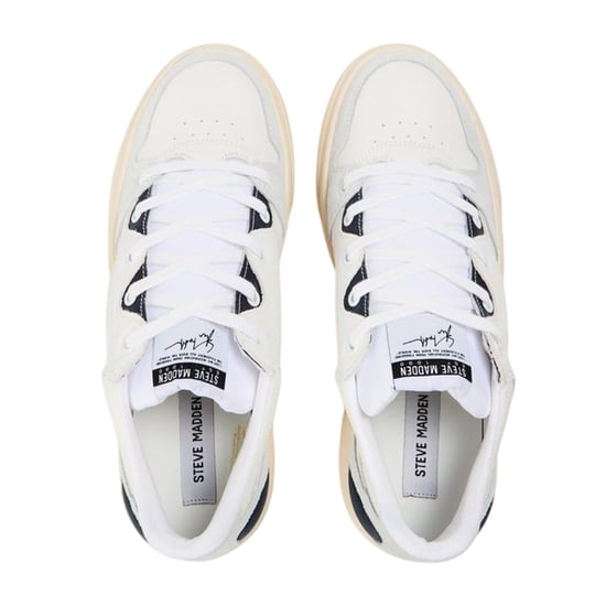 Steve Madden - "Kingpin" Schuhe für Herren, Zum Schnüren, Flach (Weiß/Marine) - Image 3