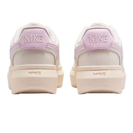 Nike - "Court Vision" Swoosh Sneaker für Damen, Leder, Plattform-Absatz (Weiß/Pink) - Image 2