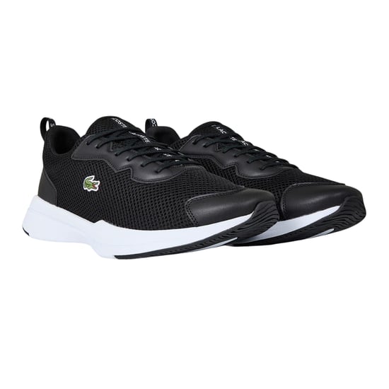Lacoste - "Neo Runbase" Sneaker für Herren, Leder (Schwarz/Weiß) - Image 4