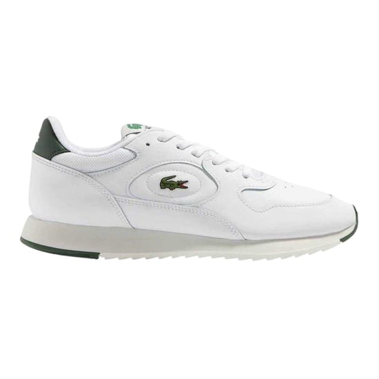 Lacoste - "Linetrack" Sneaker für Herren, Leder (Weiß/Grün) - Image 1