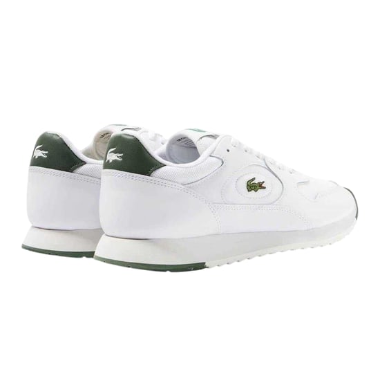 Lacoste - "Linetrack" Sneaker für Herren, Leder (Weiß/Grün) - Image 2