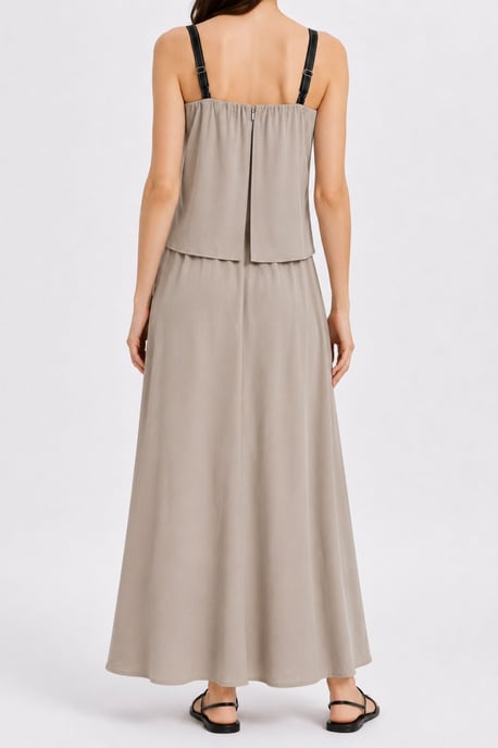 Ärmelloses A-Linien-Maxikleid mit quadratischem Ausschnitt - Image 5